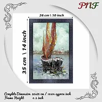 pnf Hand Painted Landscape Scenery Wood Photo Frames with Acrylic Sheet (Glass) (10 * 14inch,Multicolour,Synthetic) 3425-thumb1