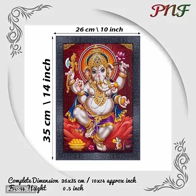 pnf Ganesh Wall Painting Synthetic frame-4896(10 * 14inch,Multicolour,Synthetic)-thumb2