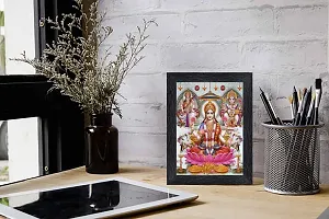 pnf Diwali Puja (laxmiji, Ganeshji,Saraswatiji) Religious Wood Photo Frames with Acrylic Sheet (Glass) for Worship/Pooja(photoframe,Multicolour,6x8inch) 20385-thumb1