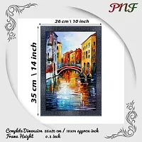 pnf Hand Painted Landscape Scenery Wood Photo Frames with Acrylic Sheet (Glass) (10 * 14inch,Multicolour,Synthetic) 27648-thumb1