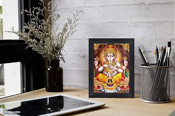 pnf Ganeshji Religious Wood Photo Frames with Acrylic Sheet (Glass) for Worship/Pooja(photoframe,Multicolour,6x8inch)-4878-thumb2