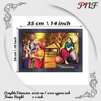 pnf Rajasthani art Wood Photo Frames with Acrylic Sheet (Glass) 19621-(10 * 14inch,Multicolour,Synthetic)-thumb1