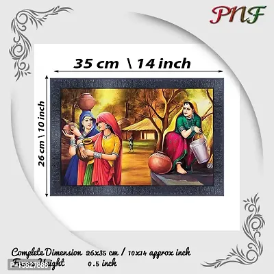 pnf Rajasthani art Wood Photo Frames with Acrylic Sheet (Glass) 19621-(10 * 14inch,Multicolour,Synthetic)-thumb2