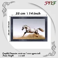 pnf Vastu Horse Frames Wood Photo Frames with Acrylic Sheet (Glass) 7877-(10 * 14inch,Multicolour,Synthetic)-thumb1