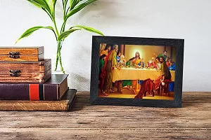 pnf Lord Jesus Religious Wood Photo Frames with Acrylic Sheet (Glass) for Worship/Pooja(photoframe,Multicolour,6x8inch)-5336-thumb1