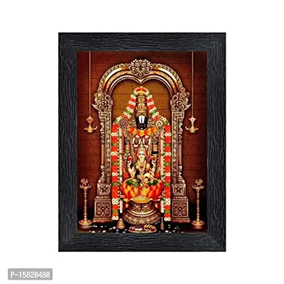 Tirupati Balaji - Lord Venkateswara Religious Wood Photo Frames(photoframe,Multicolour,8x6inch)-22583 ,Wall Mount