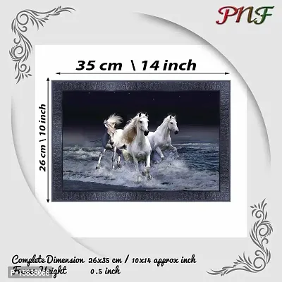 pnf Vastu Horse Frames Wood Photo Frames with Acrylic Sheet (Glass) 8550-(10 * 14inch,Multicolour,Synthetic)-thumb2