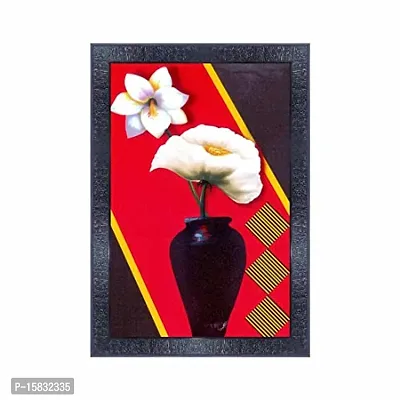 pnf Flower Wood Photo Frames with Acrylic Sheet (Glass) 7082-(10 * 14inch,Multicolour,Synthetic)