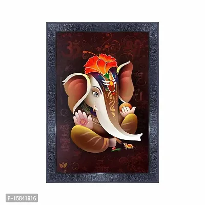 pnf Ganesh Wall Painting Synthetic frame-5182(10 * 14inch,Multicolour,Synthetic)