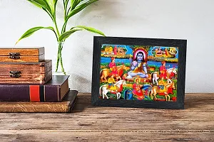 pnf Gorakhnath Religious Wood Photo Frames with Acrylic Sheet (Glass) for Worship/Pooja(photoframe,Multicolour,6x8inch)-22342-thumb1