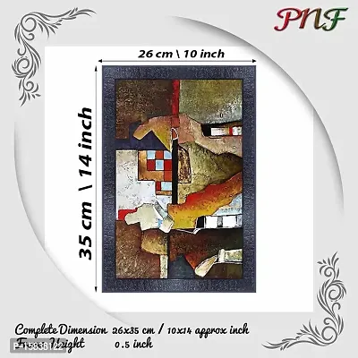 pnf modern abstract art Wood Photo Frames with Acrylic Sheet (Glass) (10 * 14inch,Multicolour,Synthetic) 14515-thumb2