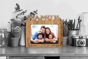 Xpression Decor Family Table Top Photo Frames Perfect for Office Table Decorations(5x7inch,Brown,Wood) (Family 1) ,Tabletop-thumb1