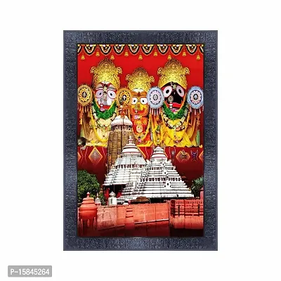 pnf Jagannath puri temple Religious Wood Photo Frames with Acrylic Sheet (Glass) for Worship/Pooja 20907(10 * 14inch,Multicolour,Synthetic)