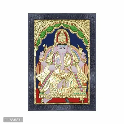 pnf Classical Tanjore art Wood Photo Frames with Acrylic Sheet (Glass) 21058(10 * 14inch,Multicolour,Synthetic)-thumb0
