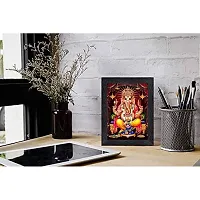 PnF Ganeshji Religious Wood Photo Frames with Acrylic Sheet (Glass) for Worship/Pooja(photoframe,Multicolour,8x6inch)-20121-thumb1