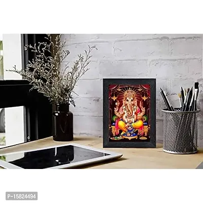 PnF Ganeshji Religious Wood Photo Frames with Acrylic Sheet (Glass) for Worship/Pooja(photoframe,Multicolour,8x6inch)-20121-thumb2