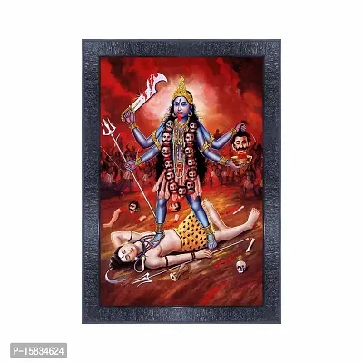 pnf Kali mata ji Religious Wood Photo Frames with Acrylic Sheet (Glass) for Worship/Pooja 20886(10 * 14inch,Multicolour,Synthetic)