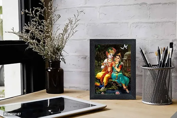 pnf Radha kishna Religious Wood Photo Frames with Acrylic Sheet (Glass) for Worship/Pooja(photoframe,Multicolour,6x8inch)-20103-thumb2