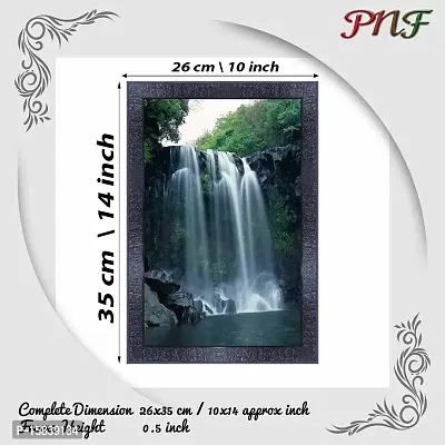 pnf Vastu Waterfall Landscape Scenery Wood Photo Frames with Acrylic Sheet (Glass) (10 * 14inch,Multicolour,Synthetic) 8380-thumb2