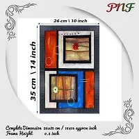 pnf modern abstract art Wood Photo Frames with Acrylic Sheet (Glass) (10 * 14inch,Multicolour,Synthetic) 2382-thumb1