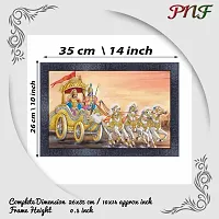 pnf Arjun Kishan Geeta updesh Religious Wood Photo Frames with Acrylic Sheet (Glass) for Worship/Pooja(10 * 14inch,Multicolour,Synthetic)-5361-thumb1