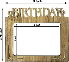 Xpression Decor Birthday Table Top Photo Frames Perfect for Office Table Decorations(5x7inch,brown,wood)-thumb2