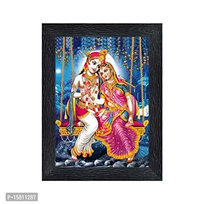 PnF Radha kishna Religious Wood Photo Frames with Acrylic Sheet (Glass) for Worship/Pooja(photoframe,Multicolour,8x6inch)-22364