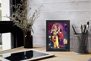 pnf Radha kishna Religious Wood Photo Frames with Acrylic Sheet (Glass) for Worship/Pooja(photoframe,Multicolour,6x8inch)-20030-thumb1