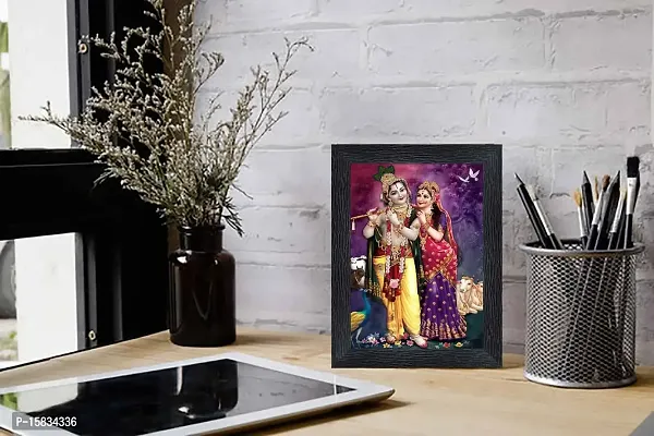 pnf Radha kishna Religious Wood Photo Frames with Acrylic Sheet (Glass) for Worship/Pooja(photoframe,Multicolour,6x8inch)-20030-thumb2