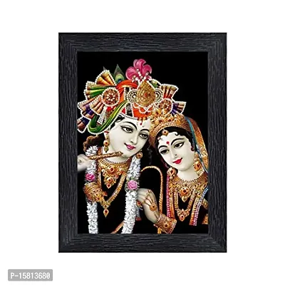 PnF Radha kishna Religious Wood Photo Frames with Acrylic Sheet (Glass) for Worship/Pooja(photoframe,Multicolour,8x6inch)-20065