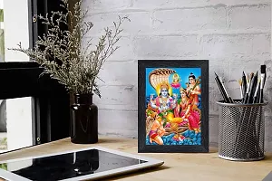 pnf Vishnu Laxmiji Religious Wood Photo Frames with Acrylic Sheet (Glass) for Worship/Pooja(photoframe,Multicolour,6x8inch)-22388-thumb1