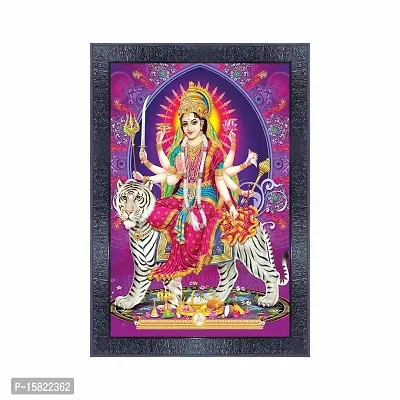 pnf Maa Durga Wall Painting Synthetic frame-20609(10 * 14inch,Multicolour,Synthetic)