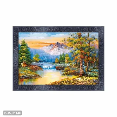 pnf Landscape hand painting scenery art Wood Frames with Acrylic Sheet (Glass) 14755-(10 * 14inch,Multicolour,Synthetic)-thumb0