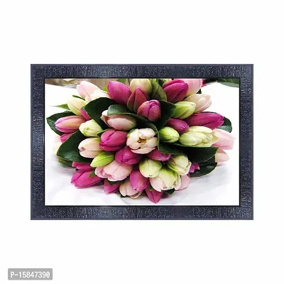pnf Floral Flower Frames Wood Photo Frames with Acrylic Sheet (Glass) 7504-(10 * 14inch,Multicolour,Synthetic)