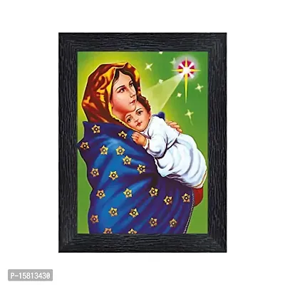 PnF Lord Jesus Religious Wood Photo Frames with Acrylic Sheet (Glass) for Worship/Pooja(photoframe,Multicolour,8x6inch)-6612