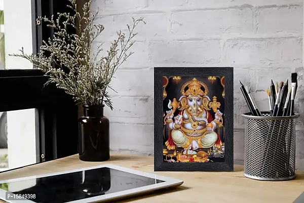 pnf Ganeshji Religious Wood Photo Frames with Acrylic Sheet (Glass) for Worship/Pooja(photoframe,Multicolour,6x8inch)-4893-thumb2