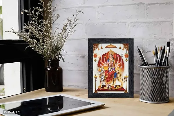 pnf Durga Maa Religious Wood Photo Frames with Acrylic Sheet (Glass) for Worship/Pooja(photoframe,Multicolour,6x8inch)-20387-thumb2