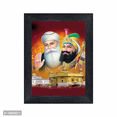 pnf Guru Nanak with dus (10) Guru Religious Wood Photo Frames with Acrylic Sheet (Glass) for Worship/Pooja(photoframe,Multicolour,6x8inch)-13455-photoframe-5x7.jpg-thumb0