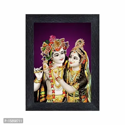 pnf Radha kishna Religious Wood Photo Frames with Acrylic Sheet (Glass) for Worship/Pooja(photoframe,Multicolour,6x8inch)-20046-thumb0