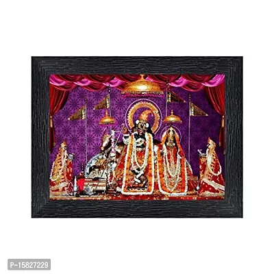 PnF Govind Dev Ji Temple Religious Wood Photo Frames with Acrylic Sheet (Glass) for Worship/Pooja(photoframe,Multicolour,8x6inch)-20831