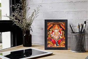 pnf Ganeshji Religious Wood Photo Frames with Acrylic Sheet (Glass) for Worship/Pooja(photoframe,Multicolour,6x8inch)-20500-thumb1