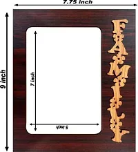 Xpression Decor Family Table Top Photo Frames Perfect for Office Table Decorations(5x7inch,brown,wood) (family 2)-thumb2