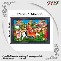 pnf Baba Ram Dev Pir Religious Wood Photo Frames with Acrylic Sheet (Glass) for Worship/Pooja(10 * 14inch,Multicolour,Synthetic)-22376-thumb1