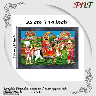 pnf Baba Ram Dev Pir Religious Wood Photo Frames with Acrylic Sheet (Glass) for Worship/Pooja(10 * 14inch,Multicolour,Synthetic)-22376-thumb2