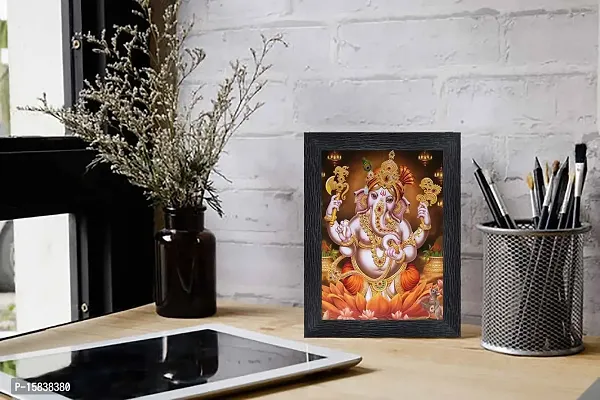 pnf Ganeshji Religious Wood Photo Frames with Acrylic Sheet (Glass) for Worship/Pooja(photoframe,Multicolour,6x8inch)-20326-thumb2