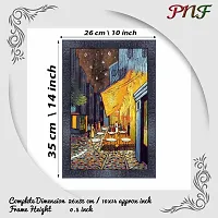 pnf Hand Painted Landscape Scenery Wood Photo Frames with Acrylic Sheet (Glass) (10 * 14inch,Multicolour,Synthetic) 895-thumb1