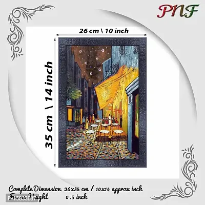 pnf Hand Painted Landscape Scenery Wood Photo Frames with Acrylic Sheet (Glass) (10 * 14inch,Multicolour,Synthetic) 895-thumb2