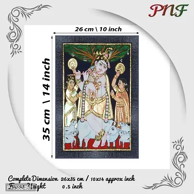 pnf Classical Tanjore art Wood Photo Frames with Acrylic Sheet (Glass) 21063(10 * 14inch,Multicolour,Synthetic)-thumb2