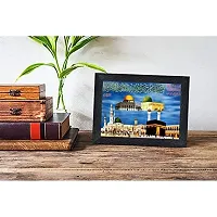 PnF Muslim Momden Islamic Religious Wood Photo Frames with Acrylic Sheet (Glass) for Worship/Pooja(photoframe,Multicolour,8x6inch)-6169-thumb1