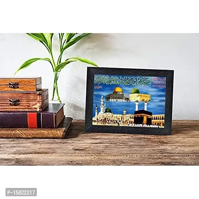 PnF Muslim Momden Islamic Religious Wood Photo Frames with Acrylic Sheet (Glass) for Worship/Pooja(photoframe,Multicolour,8x6inch)-6169-thumb2